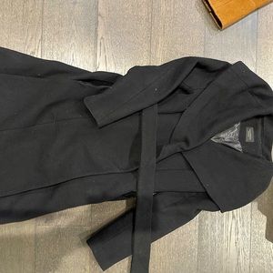 Women black wool coat